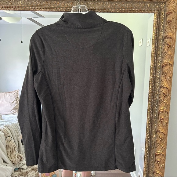 Peter Millar Heather Grey Quarter Zip Popover Golf - Picture 4 of 5